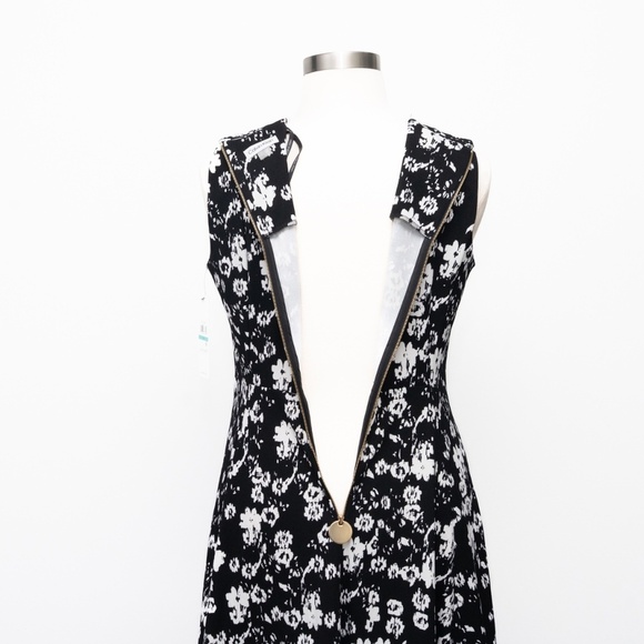 Calvin Klein |  Knit Printed Floral A-Line Dress - Picture 14 of 14